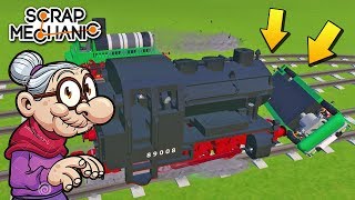 БАБКА ПОШЛА УЧИТСЯ НА МАШИНИСТА и СБИЛА ЗИНКУ !!! МУЛЬТИК в Scrap Mechanic !!!