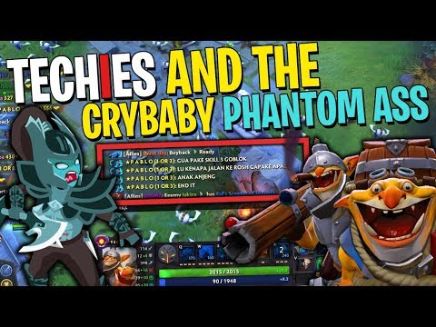 Dealing With a Crybaby Phantom Assassin - Techies DotA 2