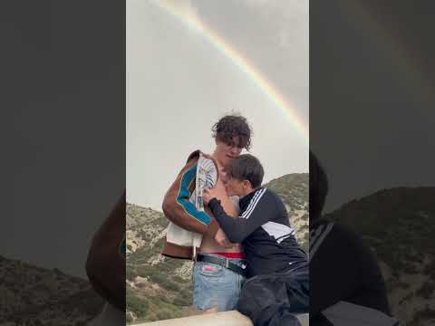 Two Boys under the Rainbow 🏳️‍🌈 #rainbow #boys #love #gay #creators
