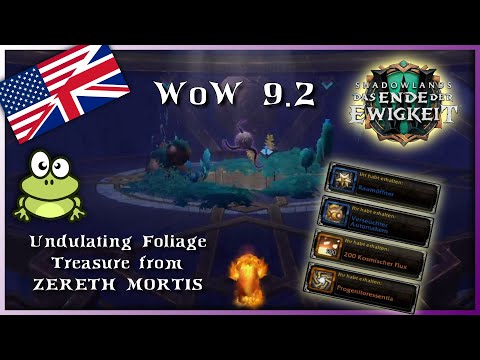 Loot WoW 9.2  Zereth Mortis Treasure - Undulating Foliage - 200 Cosmic Flux and a Progenitoressentia