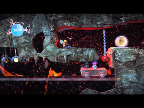 LittleBIGPlanet (720p HD) Walkthrough Part 67 - Oni's Volcano - Revisited, Co-op & Collected All