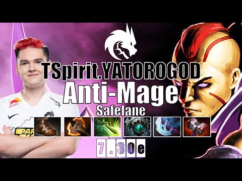 Anti-Mage Safelane | TSpirit.YATOROGOD | 12 MINS BATTLE FURY FLASH FARM | 7.30e Gameplay Highlights