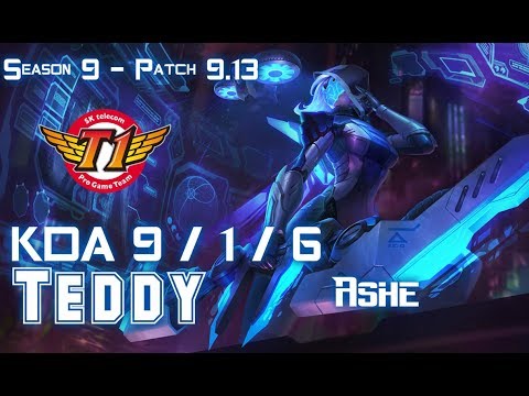 SKT T1 Teddy ASHE vs KALISTA ADC - Patch 9.13 KR Ranked