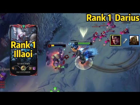 Rank 1 Darius VS Rank 1 Illaoi in KR High Elo! *INSANE SOLO KILL*