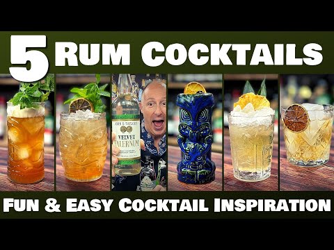 5 COCKTAILS DE RUM fáceis em casa com FALERNUM