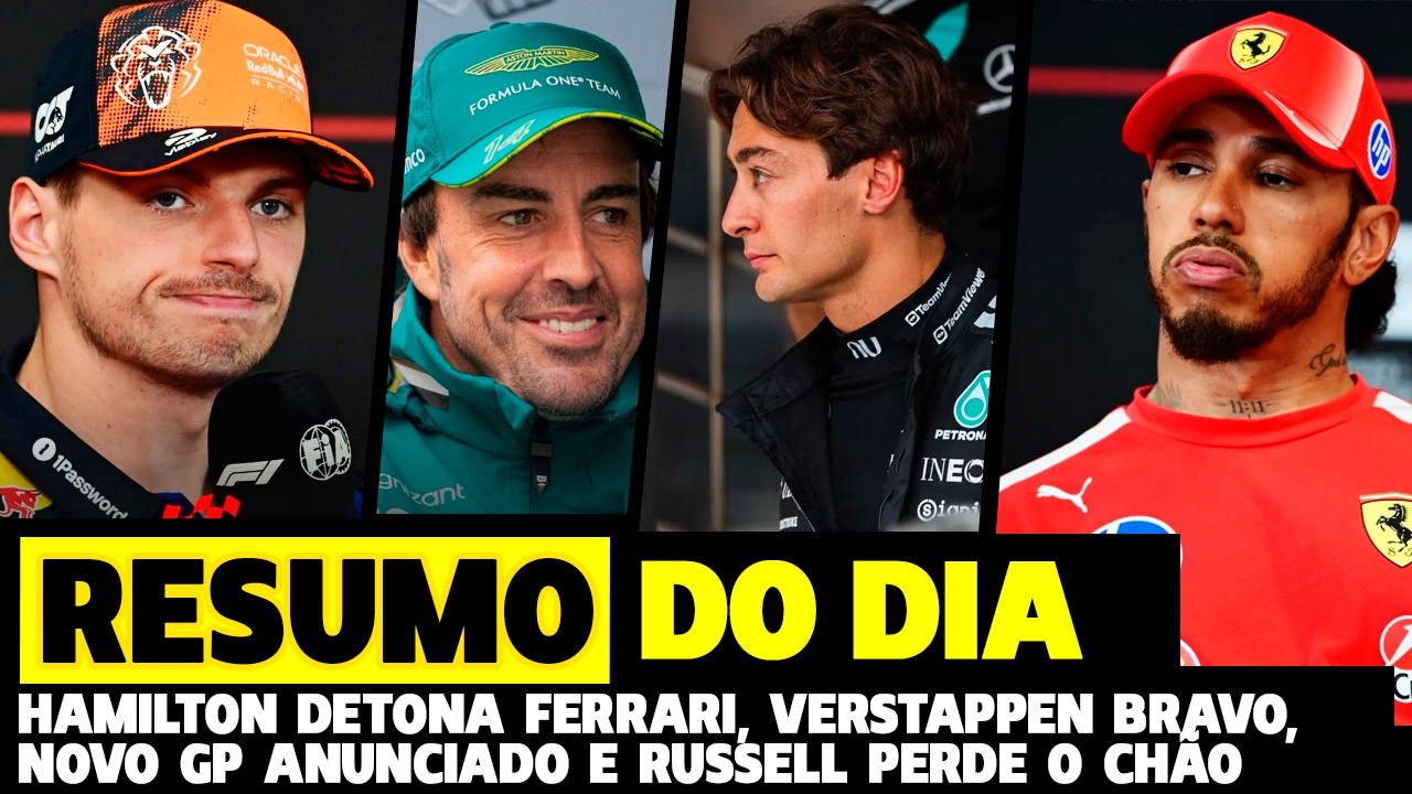 VERSTAPPEN PERDE A PACIÊNCIA, HAMILTON DETONA FERRARI, RUSSELL DESOLADO E ALONSO RADIANTE |FÓRMULA 1