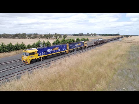 5MP2 Pacific National Steel Train With NR112 & NR72 (19/1/2023) - PoathTV Australian Railways