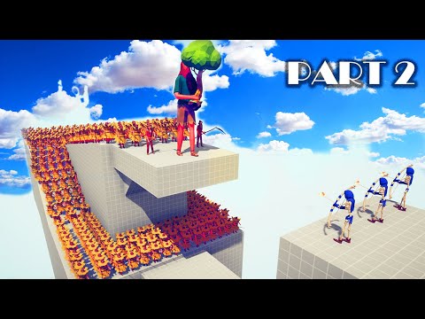 TREE GIANT + 100x FARMER ARMY vs 3X EVERY GOD PART 2- Totally Accurate Battle Simulator TABS