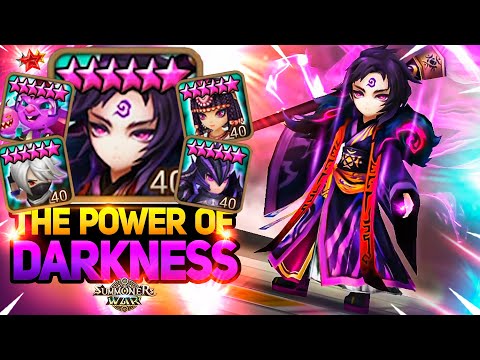 FAKE PinkRoid with FULL DARK TEAM - Summoners War