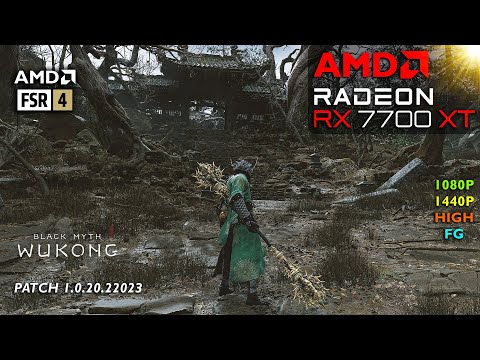 FSR 4 in Black Myth: Wukong tested on the RX 7700 XT