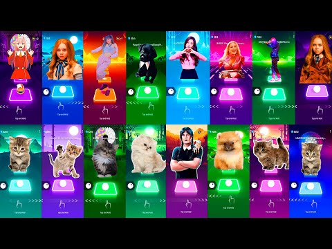 ALL CUTE CATS PT.2 - IMAGINE DRAGONS - WAKA WAKA - BTS - BLACKPINK - SAVAGE LOVE- MAROON 5 TILES HOP