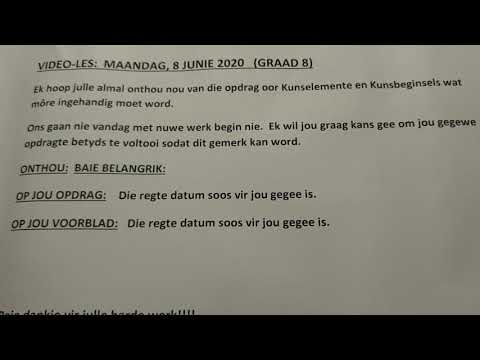 SKEPPENDE KUNSTE GRAAD 8: 08 Junie 2020 - periode 4 (08084)