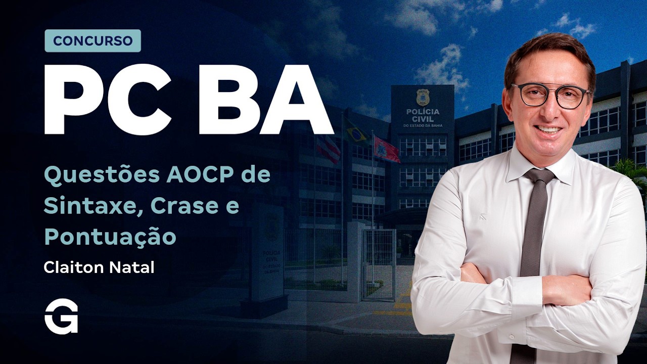 Concurso PC BA | Questões AOCP de Sintaxe, Crase e Pontuação