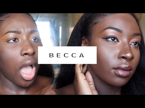 £500 FULL FACE OF BECCA COSMETICS | EVERYDAY MAKEUP FOR DARK SKIN