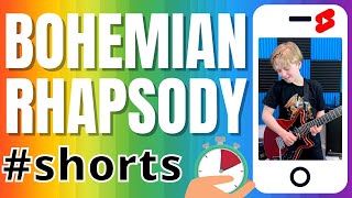 Queen - Bohemian Rhapsody Guitar Solo by Harry (9 Years Old) - Harley Benton BM-75 #shorts