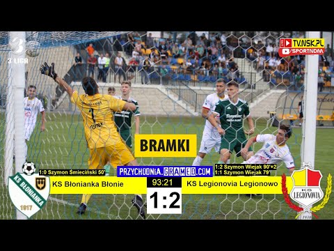tv.nsk.pl [bramki środek] KS Błonianka Błonie - KS Legionovia Legionowo 1:2 (0:0) 2022-09-04 g.12:00