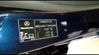 Mercedes Benz C 200 CHASSIS NUMBER ENGINE NUMBER LOCATIONS
