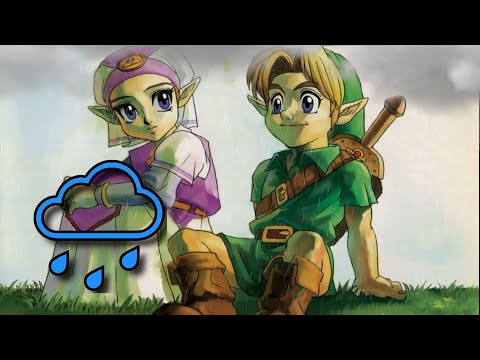 Relaxing Ocarina of Time Music for Study, Sleep, and Relaxation (w/ Rain)
