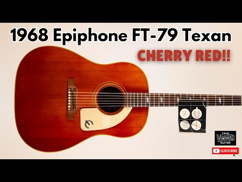 1968 Epiphone FT-79 Texan Cherry Red with Video image 16