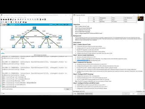 11.6.1 Packet Tracer - Switch Security Configuration