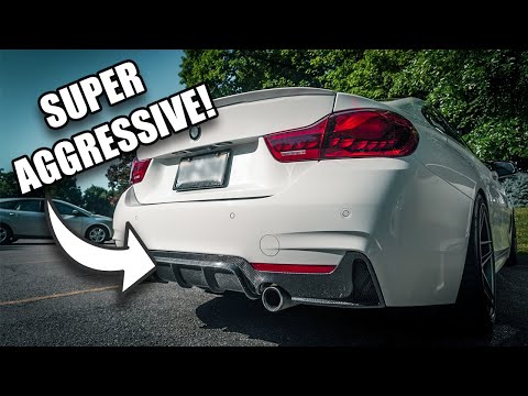 BMW 435i GETS NEW AGGRESSIVE CARBON FIBER DIFFUSER! *looks absolutely insane!*