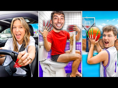 SPENDING A DAY WITH EXTREMELY LONG NAILS!! (24 HOURS) @EmreUzunboy