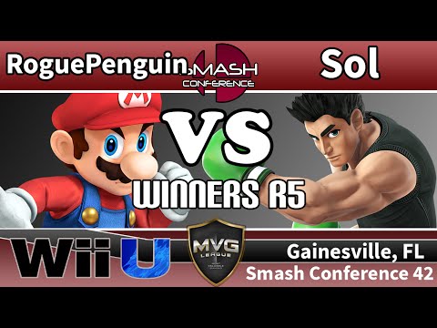 RoguePenguin (Mario) vs. MVG|Sol (Little Mac) - SSB4 Winners R5 - Smash Conference 42