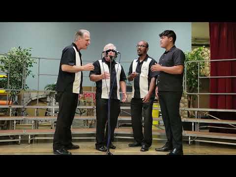 The Tanglefoot Four Quartet singing ‘Home on the Range’ at the Harmony Festival 2025 in St. Charles, MO.