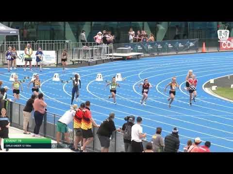 Girls Under 12 100m H3 - 2020 State Combined Events Championships // LAVicTV