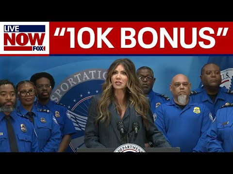 Video | WATCH: Sec. Noem hands $10k bonuses to several TSA agents