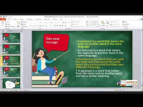 Grade 8 English 21 May 2020 Paronyms