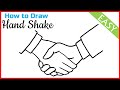 How to Draw Handshake Step by Step | Easy Handshake Drawing | Creative Drawing Ideas