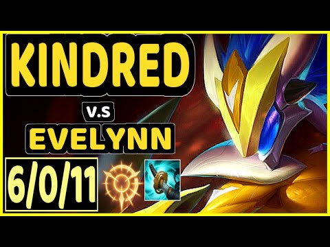 CAOS (KINDRED) vs EVELYNN - 6/0/11 KDA JUNGLE CHALLENGER GAMEPLAY - BR