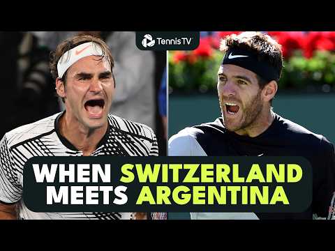 When Switzerland Meets Argentina 🇨🇭🇦🇷 | Federer vs Del Potro Best ATP Shots!