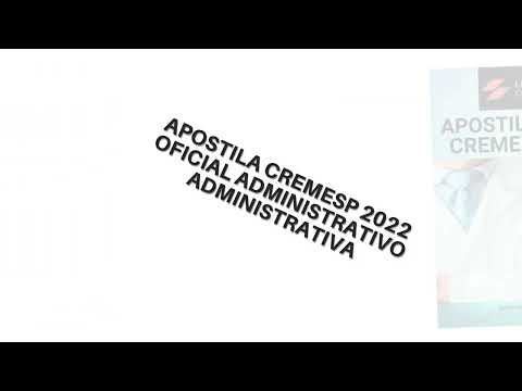 Apostila CREMESP 2022 Oficial Administrativo Administrativa