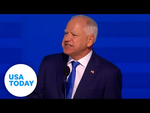 Full speech Tim Walz speaks at 2024 DNC USA TODAY