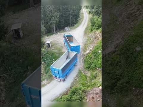 This truck had to carefully plan its next move