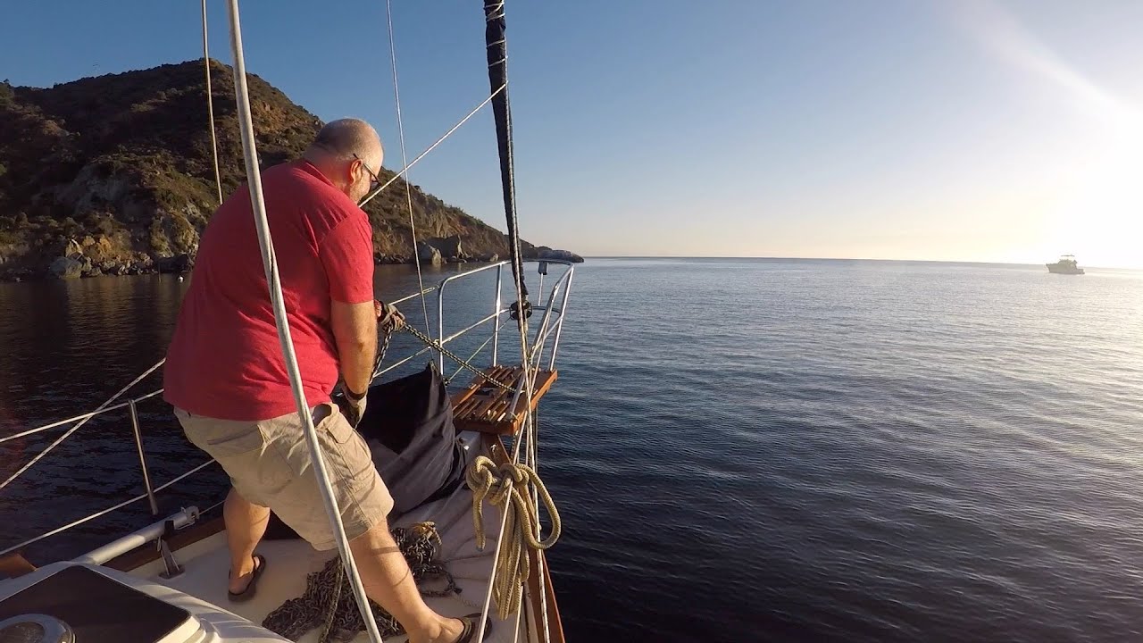 Anchoring at White Cove, Catalina Island - Dana 24 (June 2019)