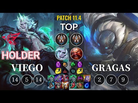 RW Holder Viego vs Gragas Top - KR Patch 11.4