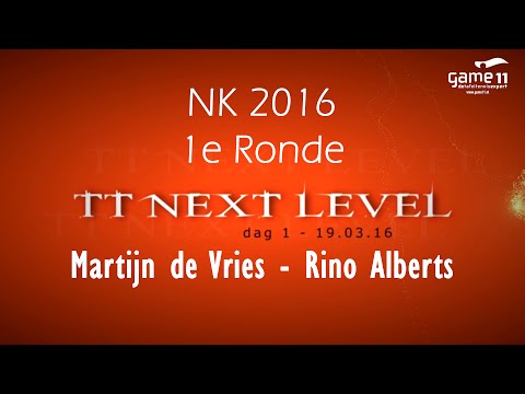 NK 2016 1e Ronde: Martijn De Vries - Rino Alberts