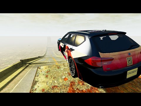 Crash Test At High Speed ​​On A Destroyed Bridge - BeamNG drive