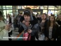 The Wanted mingle with fans at airport 