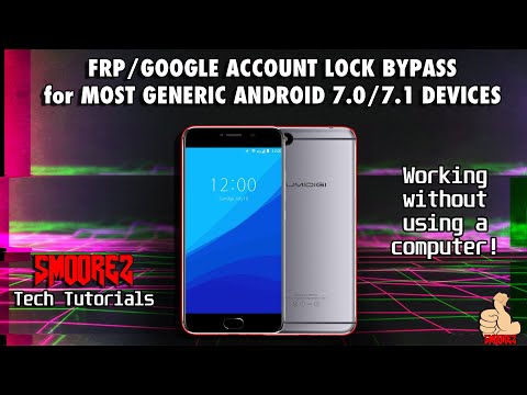 FRP/Google Account Lock Bypass for MOST GENERIC ANDROID 7.0/7.1 DEVICES! - Works 100% - NO COMPUTER!