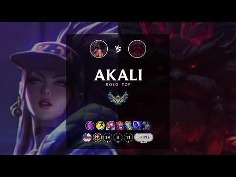 Akali Top vs Ornn - NA Challenger Patch 12.12