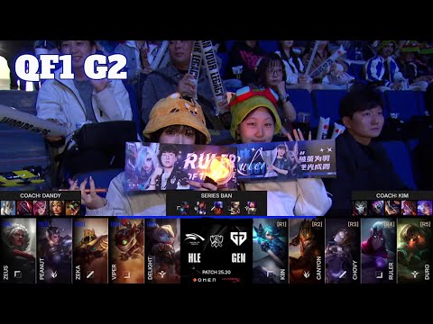 GEN vs HLE - Game 2 | Quarter Final LoL Worlds 2025 | Hanwha Life vs Gen.G G2 full