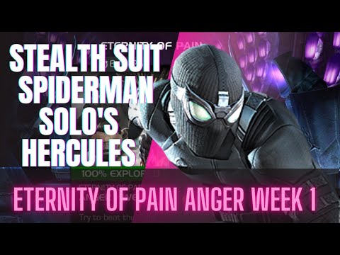 MCOC STEALTH SUIT SPIDERMAN SOLO'S HERCULES BOSS | eternity of pain Anger week 1 | #mcoc #mcochindi
