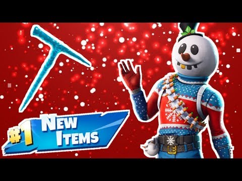 Fortnite Snowman Skin W 113 Emotes Smotret Onlajn Na Hah Life - new snowman skin ice pickaxe fortnite live stream