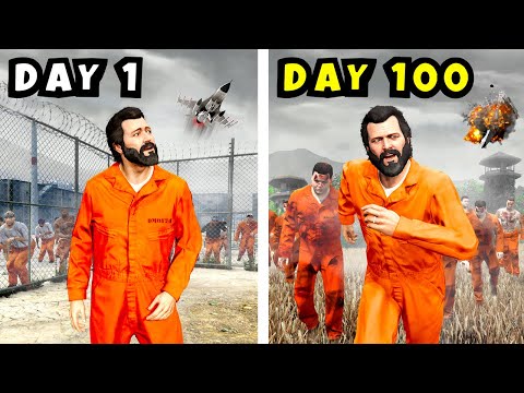 100 DAYS in PRISON in a ZOMBIE Outbreak in GTA 5!