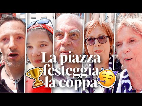 La piazza festeggia la Coppa