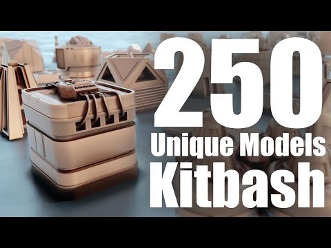 Kitbash Sci-Fi Greebles & Tech Asset Collection for Blender+